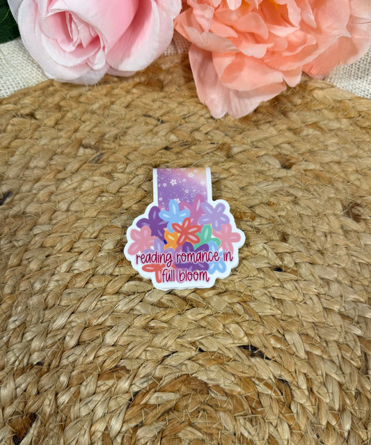 Flower Cup magnetic bookmark featuring original Milabell Paper Co. artwork.