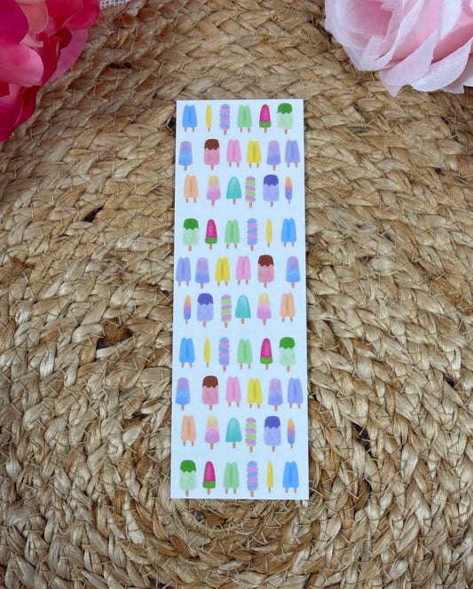 Popsicle Party Bookmark featuring original Milabell Paper Co. artwork.