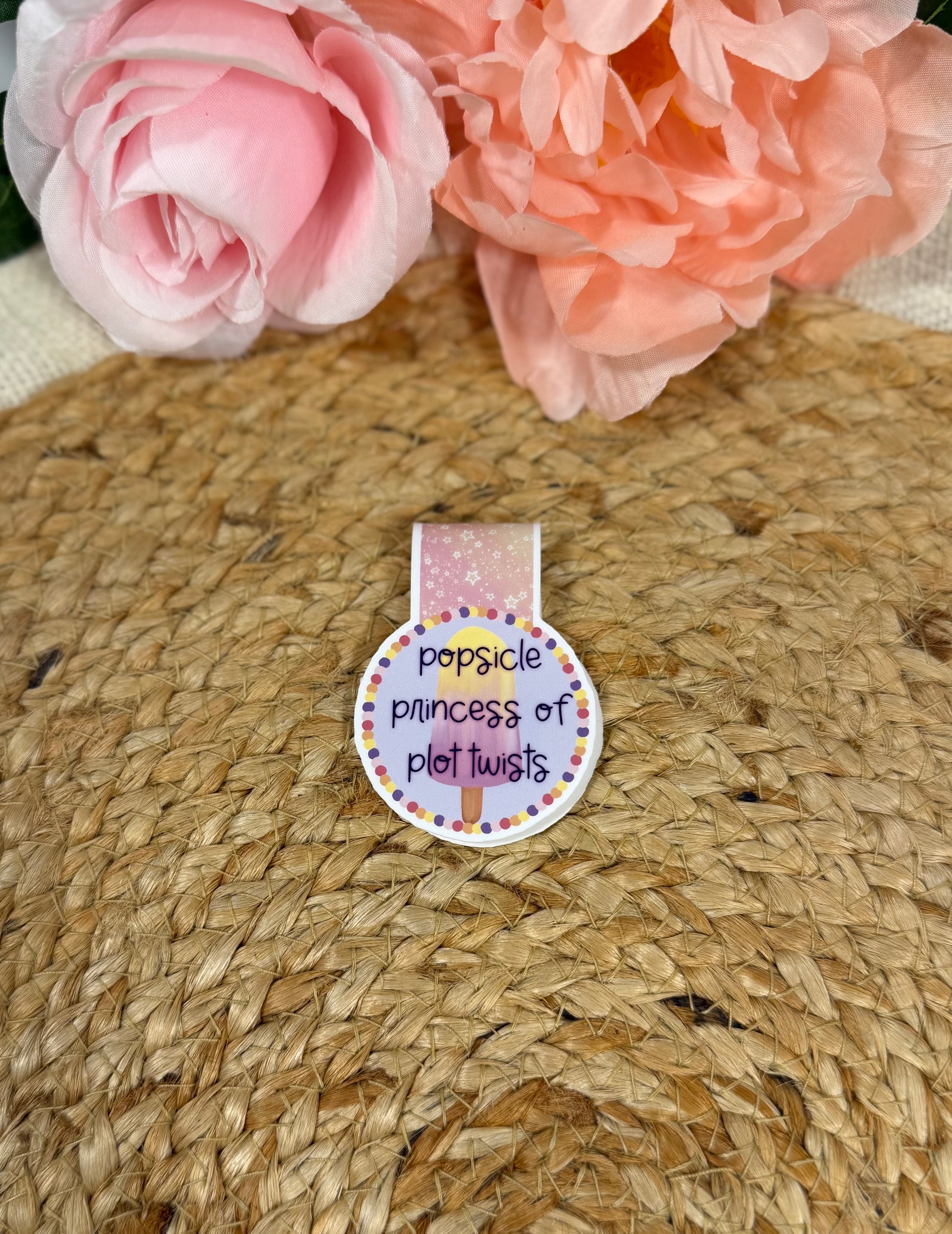 Popsicle Princess magnetic bookmark featuring original Milabell Paper Co. artwork.