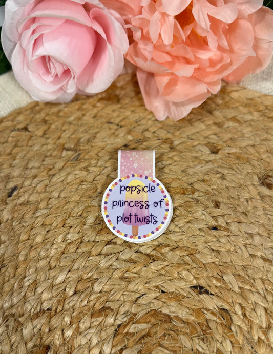 Popsicle Princess magnetic bookmark featuring original Milabell Paper Co. artwork.