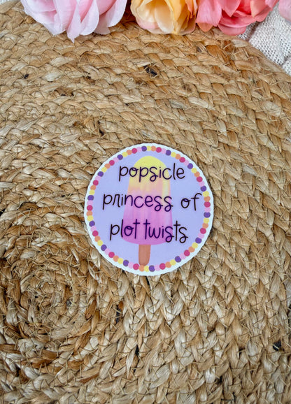 Popsicle Princess Vinyl Sticker in Vinyl Glossy finish featuring original Milabell Paper Co. artwork.