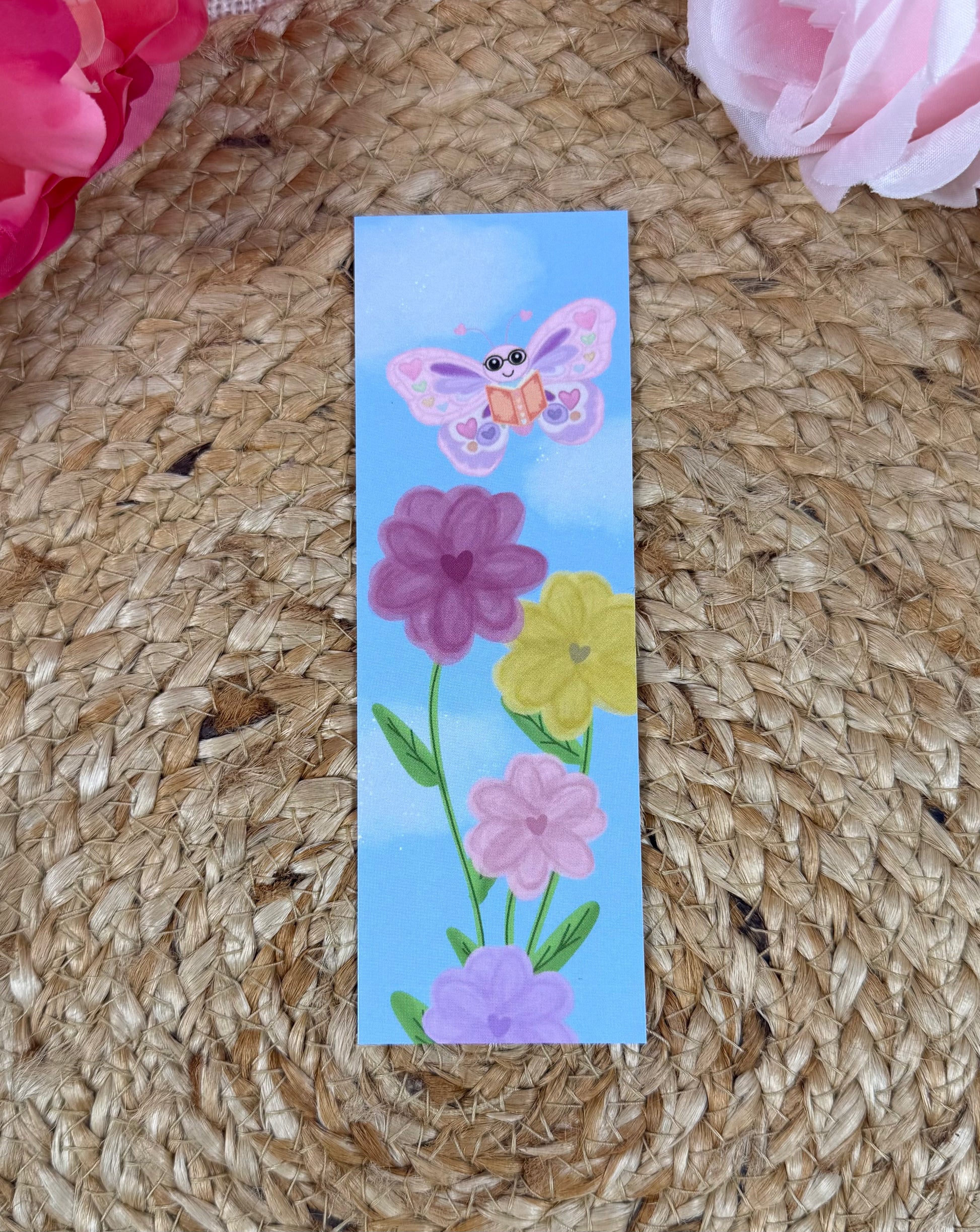 Spring Flight Bookmark featuring original Milabell Paper Co. artwork.